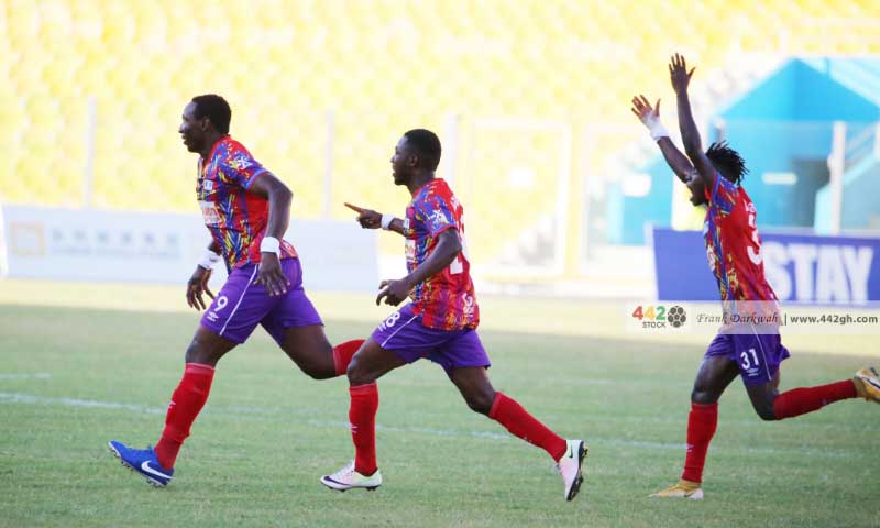 21 22 Caf Cl Late Kordzi Salim Goals Help Hearts Eliminate Kamsar Footy Ghana Com