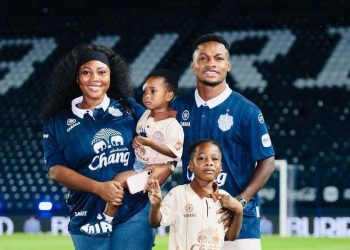 Emmanuel Toku with the family