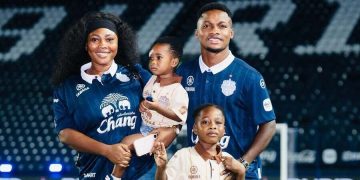 Emmanuel Toku with the family